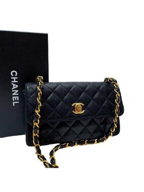 Chanel Lambskin Mini Quilted Chain Shoulder Bag